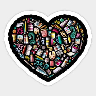 Heart full of art Sticker